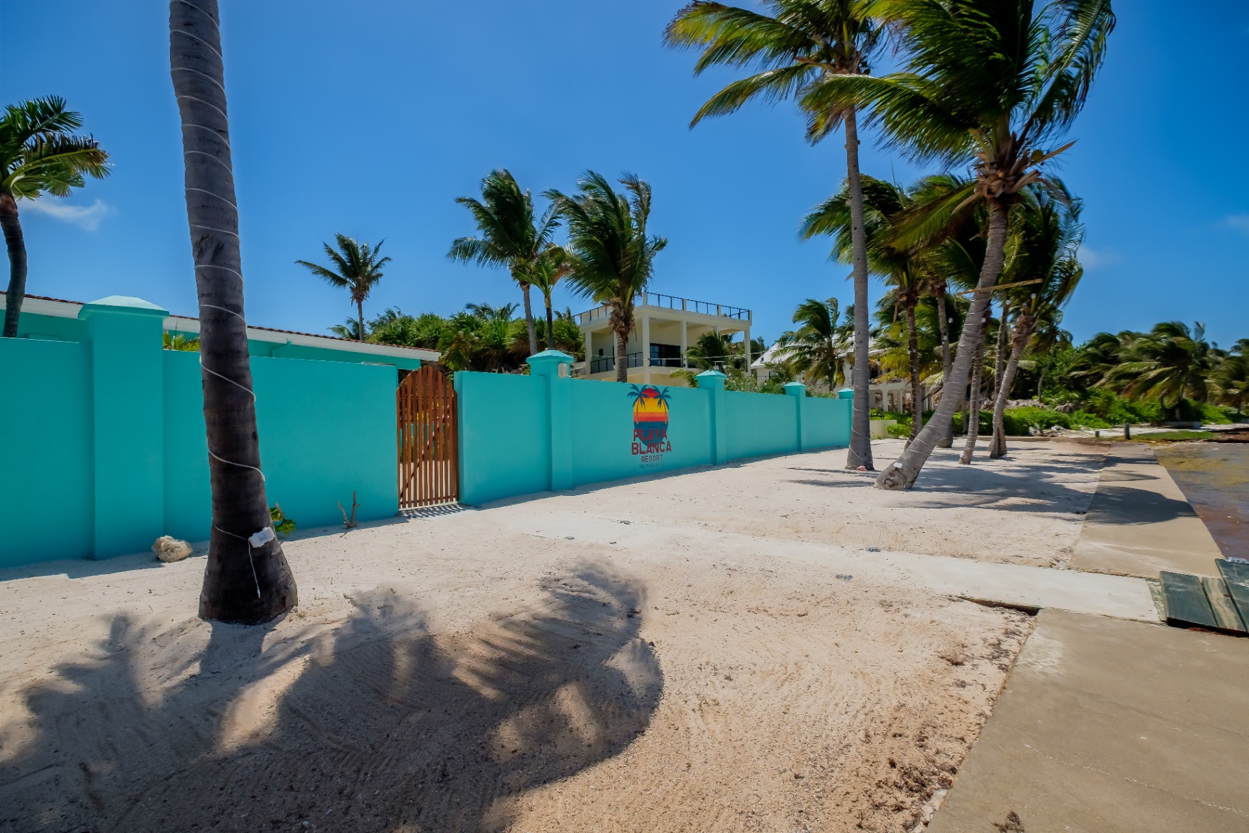 Beach entry gate from the sand