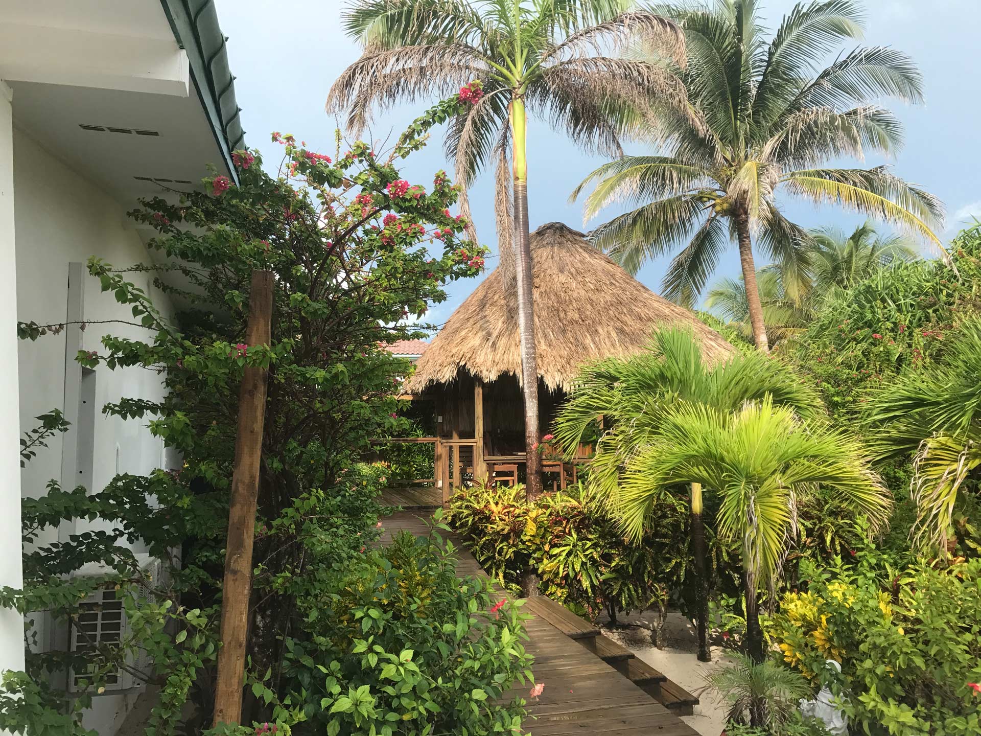 Beachfront dining palapa at Playa Blanca Island Villas
