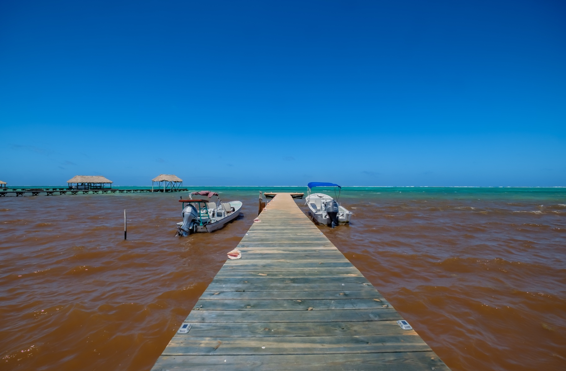 Private dock looking out across the reef