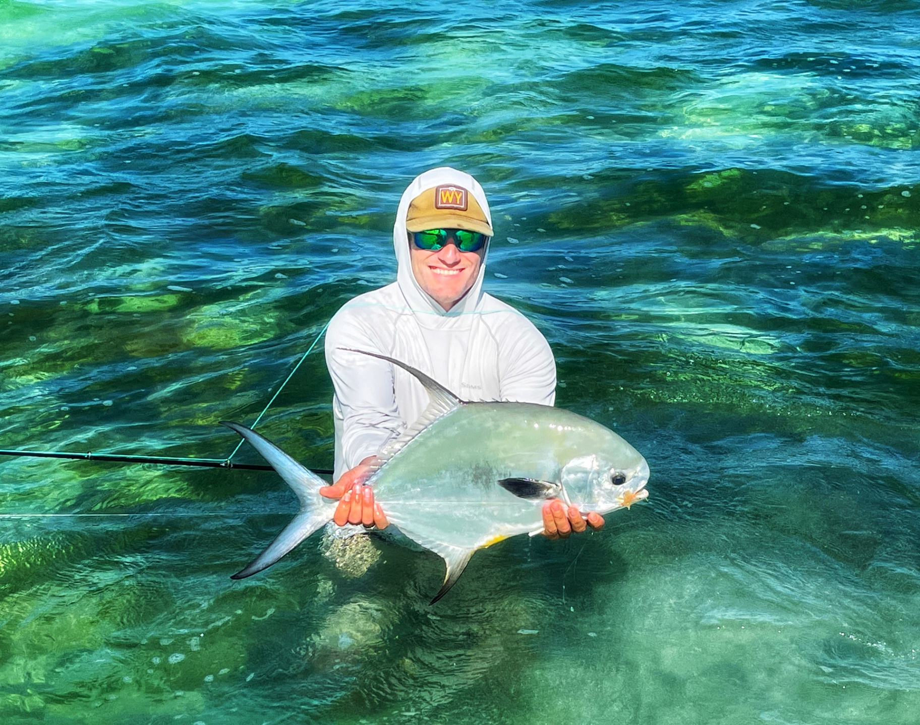 Permit landed on the flats outside Playa Blanca