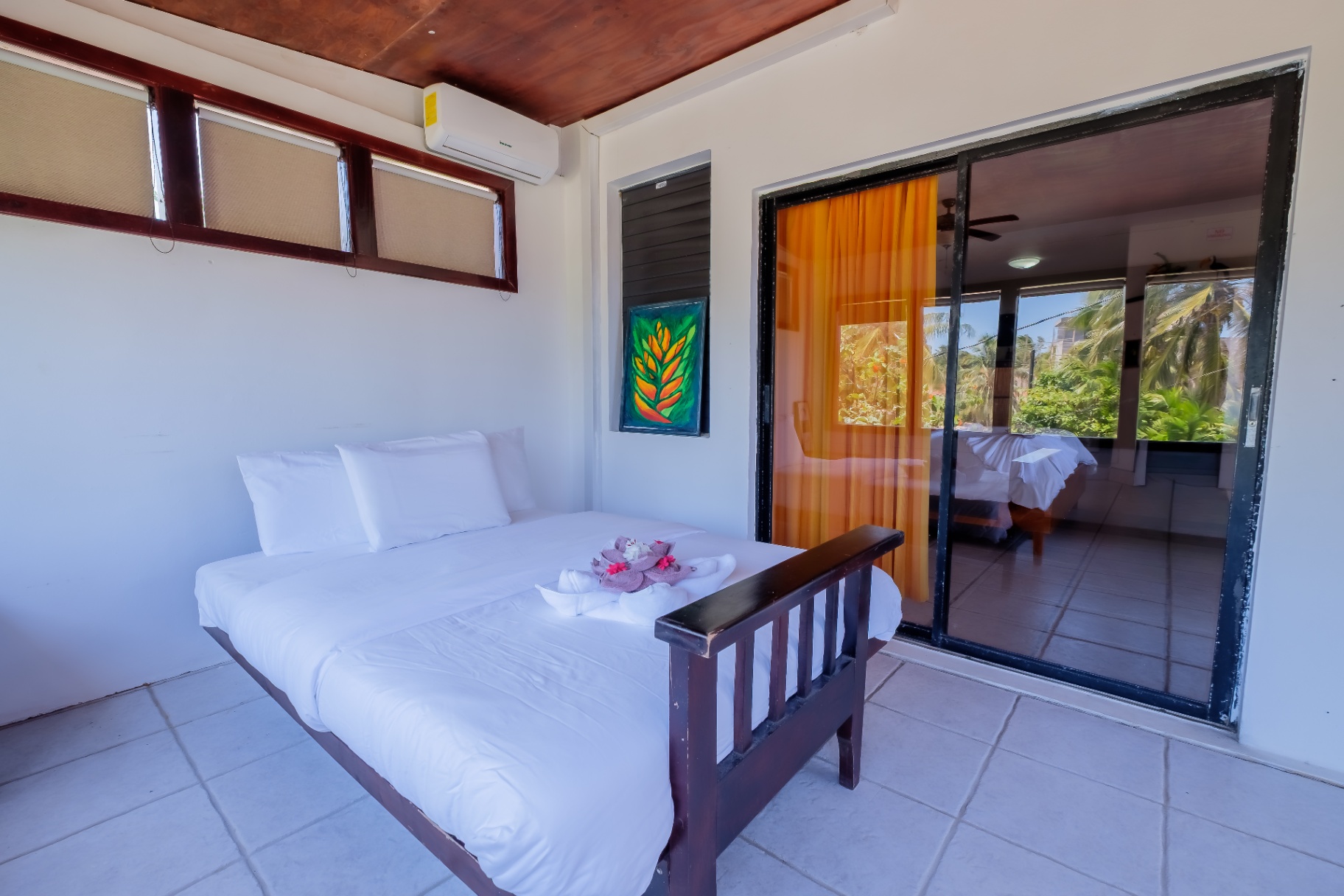 Private balcony daybed beside the master bedroom
